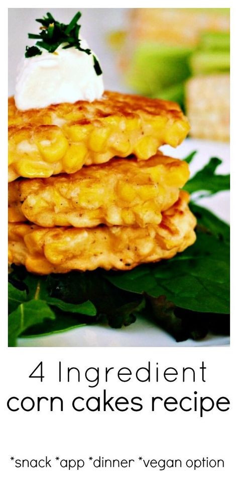 Corn Cakes Recipe, Corn Fritter Recipes, Fast Dinner, Corn Cakes, Corn Fritters, Quick And Easy Appetizers, Quick Appetizers, Fritter Recipes, Corn Recipes