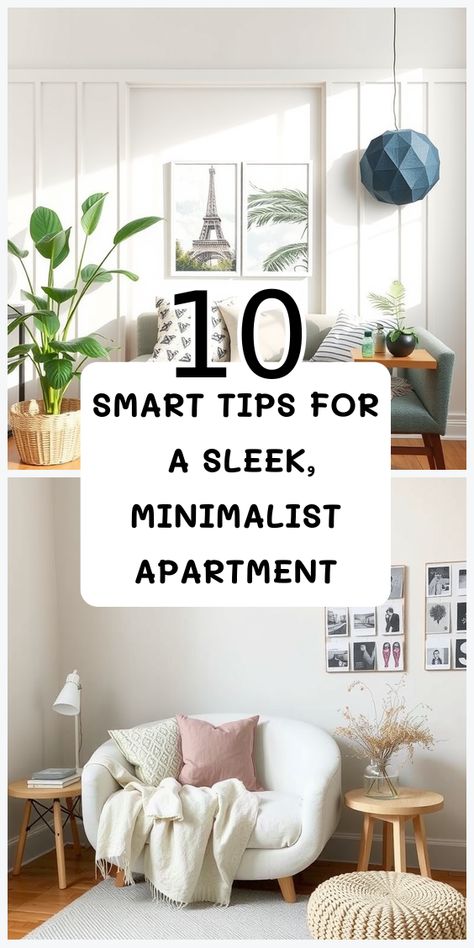 Ready to transform your apartment? These 10 minimalist apartment ideas will help you create a clean, modern space that feels fresh and spacious. Minimalistic Apartment Decor, Minimalistic Home Aesthetic, Minimalist Apartment Ideas, Small Kids Bedroom, Sleek Decor, Kids Shared Bedroom, Cute Apartment, Minimalist Apartment, Minimalist Lighting