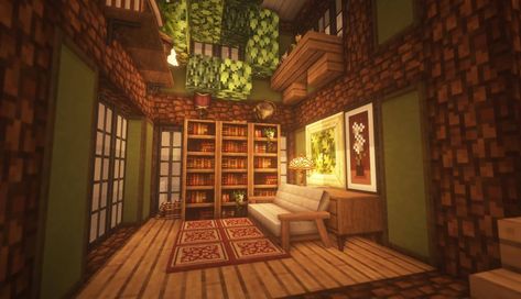 Minecraft Attic, Fairytale Interior, Mizunos 16 Craft, Minecraft Cottage House, Cottage Fairytale, Interior Minecraft, Cottage House Interior, Cottagecore Minecraft, Minecraft Houses Blueprints