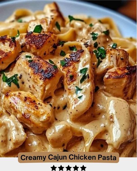 Bourbon Street Pasta, Cajun Chicken Pasta With Peppers, Chicken Cajun Pasta Recipes, Crockpot Cajun Chicken Pasta, Cajun Dinner Recipes, Chicken Cajun Pasta, Chicken Creamy Pasta, Cajun Alfredo Pasta, Cajun Chicken Alfredo Pasta