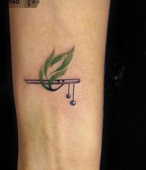 Trap Tattoos For Women, Flute Tattoo, Tricep Tattoos, Krishna Tattoo, Om Tattoo Design, Tattoo Design For Hand, Lotus Tattoo Design, Om Tattoo, Neck Tattoos Women