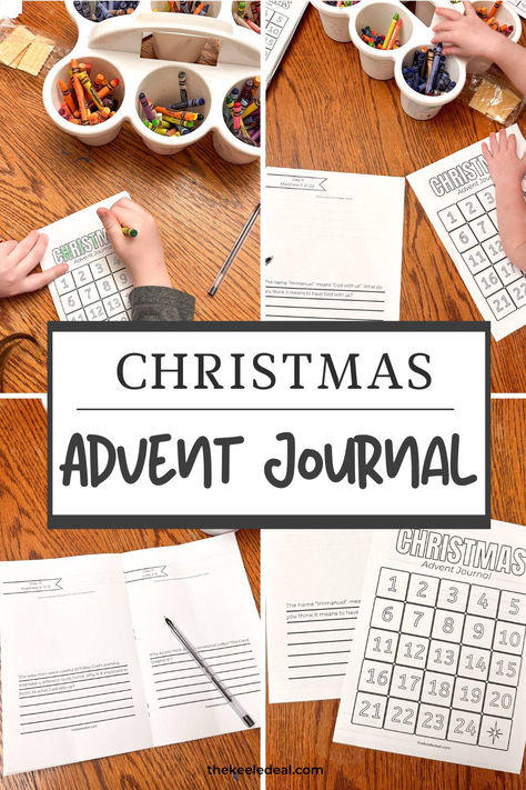 As you count down to Christmas use this free printable advent journal with fun writing and drawing prompts. It also includes daily songs and scriputres to read. Advent Journal, Advent Coloring Pages, Advent Scripture, Prepare For Christmas, Count Down To Christmas, Journal For Kids, Coloring Journal, Diy Christmas Crafts, Drawing Prompts