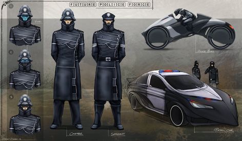 Futuristic Police Uniform, Futuristic Uniform, Futuristic Police, Police Design, Future Police, British Police, Cyberpunk Rpg, Futuristic Armour, Police Gear