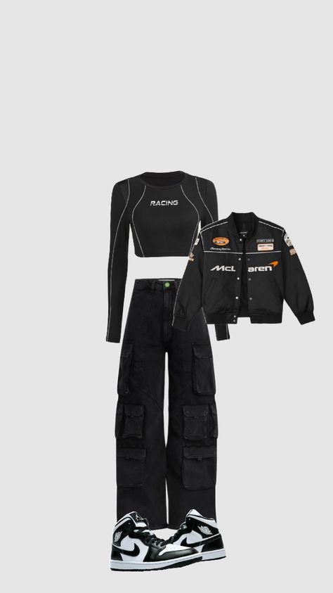 F1 Jersey Outfit, F1 Merch Outfit, F1 Inspired Outfits, Race Car Outfits For Women, Mclaren Outfit, Concert Performance Outfits, F1 Outfit For Women, F1 Outfit, F1 Merch