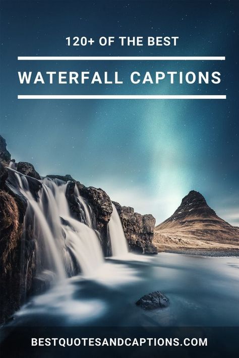 Waterfall captions for Instagram | 120+ captions for chasing waterfalls Water Fall Captions For Instagram, Waterfalls Captions Instagram, Captions For Waterfall Pictures, Chasing Waterfalls Quotes, Water Captions Instagram, Waterfall Captions Instagram, Water Captions, Waterfall Captions, Waterfall Quotes