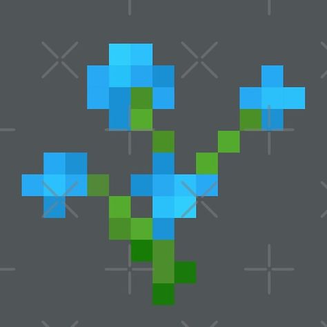 Minecraft Azure Bluet by Hannah Glazebrook | Redbubble Cozy Activities, Blue Orchid Flower, Blue Orchids, Hand Embroidery Pattern, Orchid Flower, Embroidery Pattern, Top Artists, Science Poster, Embroidery Patterns