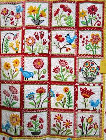 Bright, whimsical Goldsmith/Jenkins pattern Daisy Applique, Amazing Quilts, Quilting Board, Flower Quilts, Sampler Quilts, Quilt Show, Flower Quilt, Applique Quilting, Garden Quilt