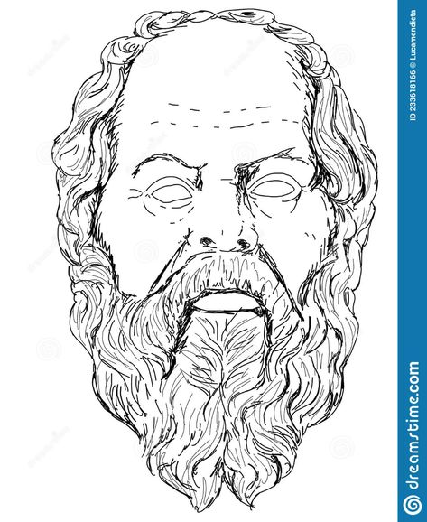 Realistic Illustration of the Face of the Greek Philosopher Socrates Stock Illustration - Illustration of philosopher, comic: 233618166 Socrates Drawing, Socrates Tattoo, Educational Illustrations, Face Doodles, Realistic Illustration, Educational Illustration, Ancient Greek Art, Greek Philosophers, One Piece Wallpaper Iphone