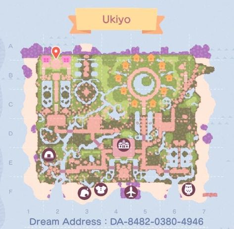 Cottagecore Animal Crossing, Motif Acnl, Map Layout, Animal Crossing 3ds, Animals Crossing, Animal Crossing Funny, Animal Crossing Qr Codes Clothes, Animal Crossing Wild World, Island Theme