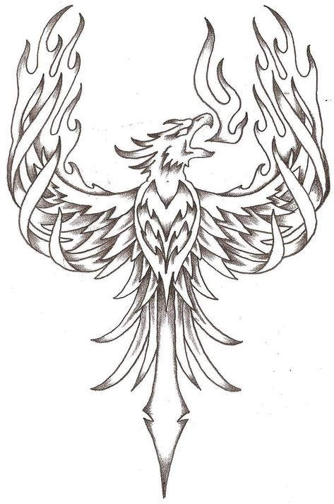 Traditional Pheonix Tattoo Designs, Phoenix Art Drawing, Phoenix Drawings, Firebird Tattoo, Tattoo Coloring Pages, Tato Phoenix, Phoenix Drawing, Phoenix Bird Tattoos, Phoenix Tattoos