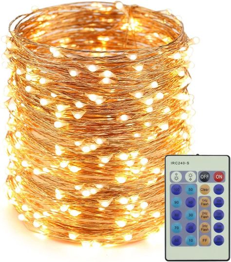 Gorgeous String Lights,165Ft 500LEDs Copper Wire Starry String Lights with Multi-Function Remote Controller for Christmas, Weddings, Parties(Warm White) Copper Wire Fairy Lights, Starry String Lights, Twinkle String Lights, String Lights In The Bedroom, Led String Lights Outdoor, Copper Wire Lights, Starry Lights, Firefly Lights, Indoor String Lights