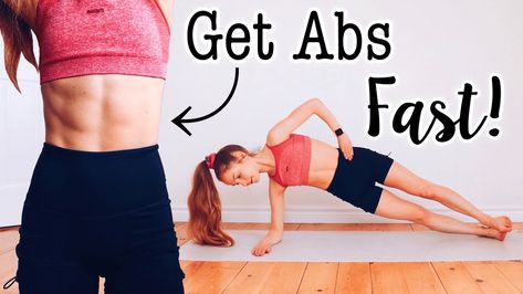 Get Abs Fast! Abs Workout Challenge Fast Abs Workout, 20 Minute Full Body Workout, Abs Workout Challenge, Fast Ab Workouts, Get Abs Fast, Abb Workouts, Abs Workout At Home, Gymnastics Stuff, Anna Mcnulty