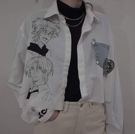 Paint Clothes Ideas, Diy Pants, Painted Clothes Diy, Anime Diy, Diy Clothes Design, Fashion Top Outfits, Concept Clothing, Anime Crafts, Anime Inspired Outfits