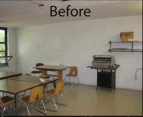 Before And After Interior Design, Teachers Lounge Decor, Before And After Interior, Teachers Lounge Makeover, Teacher Lunch, Lounge Makeover, Data Room, Staff Lounge, Teachers Room