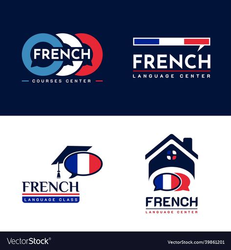 Language Center Logo, Language Logo Design, International Communication, French Logo, Language Logo, Class Logo, French Speaking, Exchange Program, Language Exchange