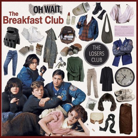 Breakfast Club Fashion, Thr Breakfast Club, The Breakfast Club Fashion, Breakfast Club Inspired Outfits, The Breakfast Club Matching Pfps, The Breakfast Club Outfits Style, Brian Breakfast Club Aesthetic, Breakfast Club Aesthetic Outfits, The Breakfast Club Outfits