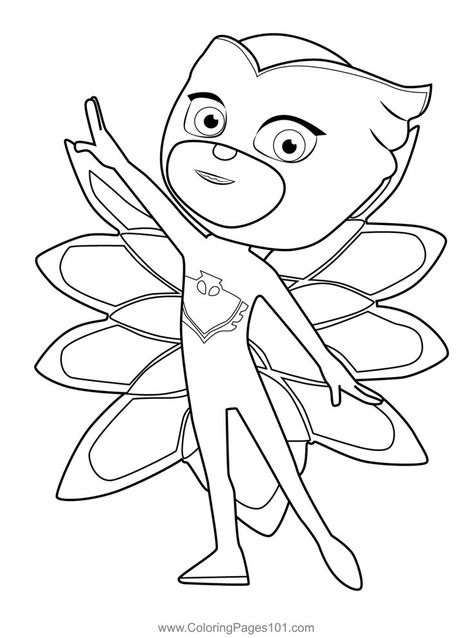 Owlette Full PJ Masks Coloring Page Masks Drawing, Pj Masks Coloring, Pj Masks Printable, Descendants Coloring Pages, Pj Masks Coloring Pages, Robot Coloring, Worksheet Coloring, Pj Masks Owlette, Butterfly Mask