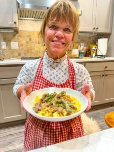 Amy Roloff Recipes, Classic Amy, Amy Roloff, Hanger Steak, Celebrity Recipes, Steak Cuts, Ny Strip, Onion Sauce, Beef Tenderloin