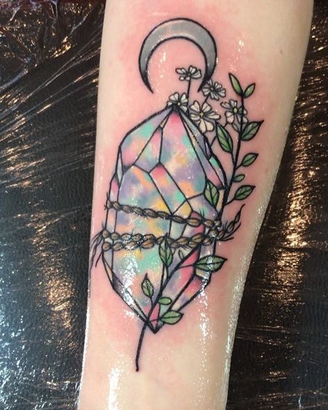 Colored Tattoos, See Tattoo, Gem Tattoo, Crystal Tattoo, Skin Art, Piercing Tattoo, Love Tattoos, A Tattoo, Beautiful Tattoos