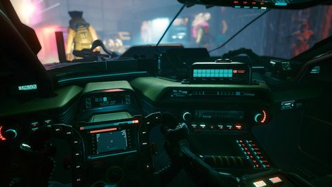 Sci Fi Car, Cyberpunk Cars, Car Cockpit, Cyberpunk Car, Cassette Futurism, Delorean Time Machine, Digital Dashboard, Dashboard Car, Car Interior Design