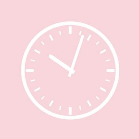 Widget Icon Preppy, Preppy Icons For Apps Light Pink, Pink Watch Icon, Clock Widget Icon, Cute App Icons Aesthetic Pink Clock, Cute Clock Icons, Pink Clock Icon, Clock Icon Aesthetic Pink, Flamingo Pink App Icons Clock