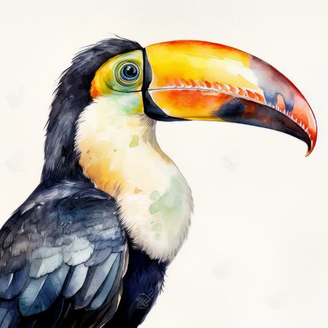 Get this digital art on a variety of art prints on ArtStation. This watercolor painting of a toucan bird is a stunning example of the incredible potential of artificial intelligence in the world of art. With lifelike textures and vibrant colors, the painting captures the beauty and essence of the subject with breathtaking realism and precision, making it a true masterpiece. Bird Digital Art, Keel Billed Toucan, Toucan Bird, Art Watercolor Painting, Bird Gifts, Colorful Bird, Watercolor Walls, Bird Decor, Tropical Birds