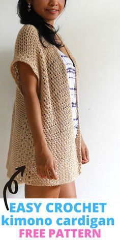 Crochet Linen Stitch, Linen Stitch Crochet, Crochet Kimono Pattern, Crochet Kimono Cardigan, Cardigan Free Pattern, Gilet Kimono, Crochet Cardigan Free, Crochet Cardigan Pattern Free, Crochet Kimono