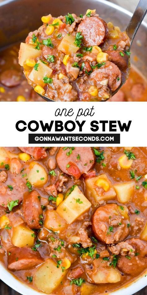 Cowboy Stew, Stew Meat Recipes, Tender Meat, Stew Recipe, Sopot, Crockpot Recipes Slow Cooker, Easy Soups, Easy Soup Recipes, Idee Pasto Sano