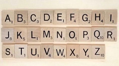 Giant Scrabble Tiles, Font Finder, Letter Fonts, Scrabble Letters, Typography Love, Popular Fonts, Lettering Alphabet Fonts, Scrabble Tiles, Unique Fonts