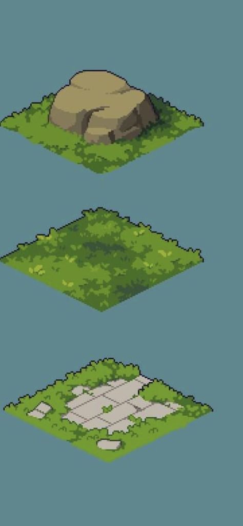 Pixel Art Ideas Pixel Art Tree Top Down, Isometric Character Sprite, Isometric Tileset Pixel Art, Pixel Grass Tile, Pixel Art Comic, Isometric Game Design, Pixel Art Grass Tileset, Pixel Art Tutorial Step By Step, Rat Pixel Art