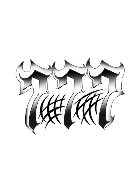 On a search for something new we decided there wasnt very many option for small lettering so heres a new one. 777 Tattoo, Lucky Tattoo, Tattoo Lettering, Tattoo Design, Something New, Tattoo Designs, Tattoos, Pins, Quick Saves