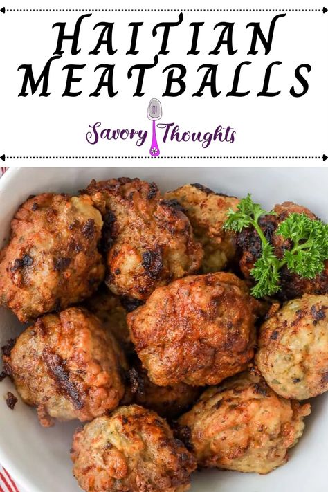 Haitian Meatballs Haitian Rice, Vegan Thanksgiving Dinner, Haitian Food Recipes, Rice Dish, Meatballs Recipe, Easy Comfort Food, Healthy Comfort Food, Jamaican Recipes, Main Course Recipes