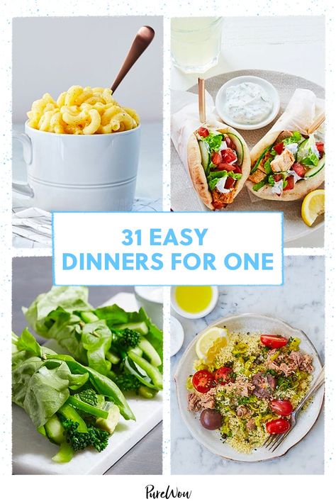 31 Easy Dinners for One That Are Too Delicious to Share Dinners For One, Easy Dinners For One, Easy Meals For One, Recipe For 1, How To Cook Ribs, Dinner For One, Healthy Meals For One, Dinner Easy, Dinner Food