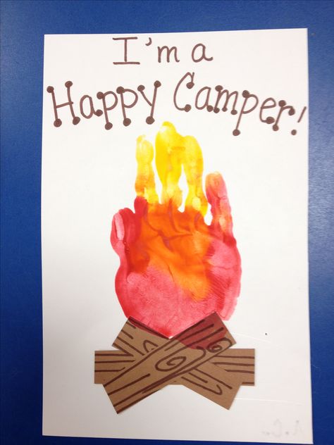 Campfire Handprint Craft for Kids Camping Art Work For Preschool, Camping Week, Camping Preschool, Hand Print Art, Camping Theme Preschool, Camping Crafts For Kids, Camping Classroom, Camping Theme Classroom, Preschool Craft