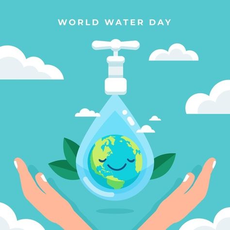 Water Day Poster, International Water Day, Diy Stem Projects, Images For Drawing, Preschool Family Theme, Futuristic Typography, Importance Of Water, Water Scarcity, World Water Day