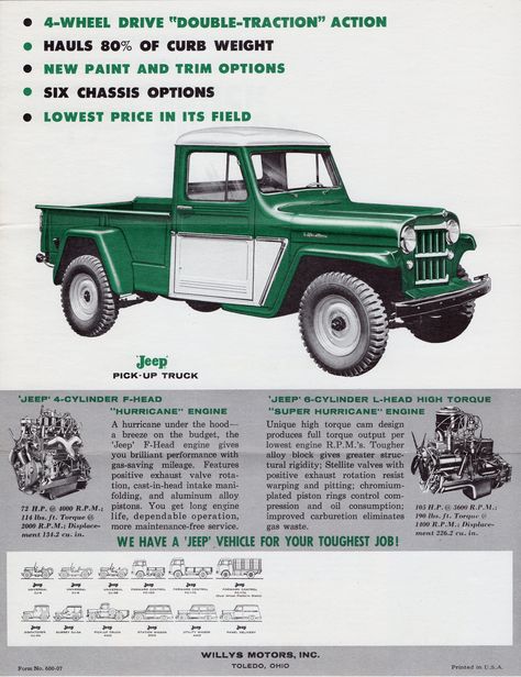 1960 Willys Jeep 4-Wheel Drive Pick-Up Truck | Alden Jewell | Flickr Willys Wagon, Classic Jeeps, Vintage Jeep, Old Jeep, Jeep Pickup, Jeep 4x4, Car Advertising, Willys Jeep, Jeep Truck