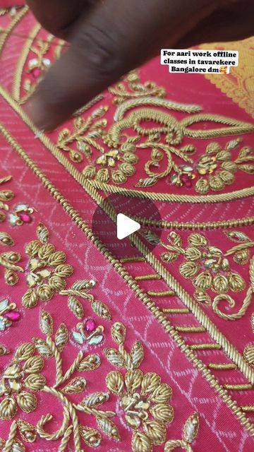 Rajesh Manju on Instagram: "Zari Spring French knot work 🥰" Zari Work, Zari Work Embroidery, French Knot Embroidery, French Knot, Embroidery, Sewing, Instagram