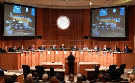 6 City Council Chambers Design Mistakes to Avoid | VIBE Design Group Chamber Ideas, Sound Reflection, Council Chamber, 20 20 Vision, Town Hall Meeting, Long Pipe, Simple Rules, City Council, Pretty Design