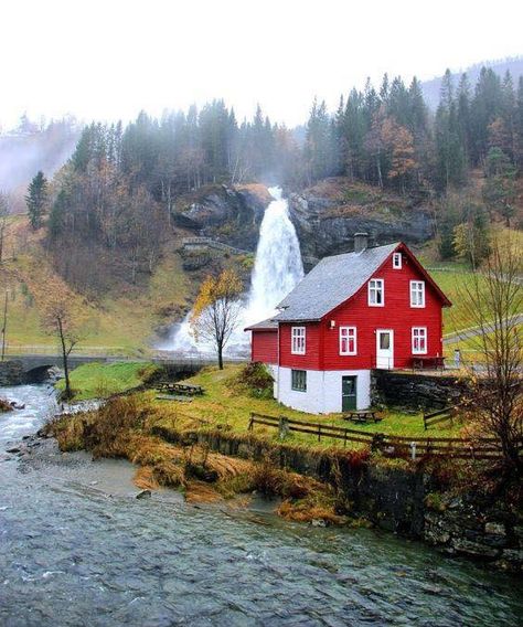 Norwegian Cottage, Travel Norway, Beautiful Norway, Norway Travel, Red House, Beautiful Places In The World, Alam Yang Indah, Beautiful Places To Travel, Travel Diary