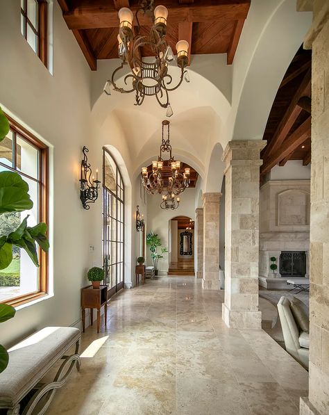 Tuscan Mansion, Rustic Italian Home, Industrial Loft Design, Hacienda Style Homes, Facade Architecture Design, Mansion Floor Plan, Dream Life House, Spanish Style Home, Architecture Model House