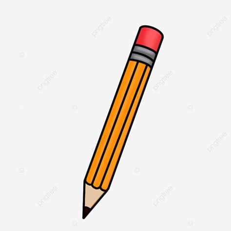 School Stuff Drawing, Pencil Easy Drawings, Drawing Of Pencil, Drawing Of A Pencil, Pen Drawing Easy, Pencil Illustration Art, Kids Clipart Free, Pencil Clip Art, Pencil Images