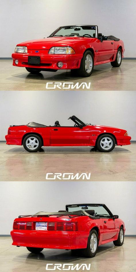 1993 Ford Mustang GT Convertible Ford Mustang Gt Convertible, Mustang Gt Convertible, Fox Mustang, Vinyl Interior, Collector Cars For Sale, 1993 Ford Mustang, Fox Body Mustang, Hummer Cars, Mustang Convertible