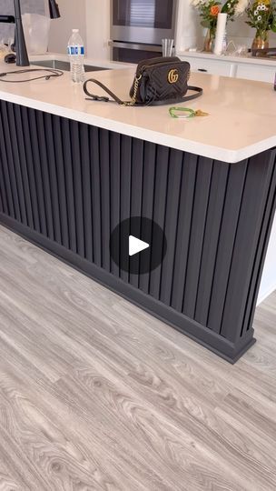 57K views · 3.5K reactions | Another LIMOUSINE LEATHER SLAT WALL on a KITCHEN ISLAND. 😎  #panelwalldazzu  #accentwall  #featurewall  #kitchendesign  #kitchenisland  #kitchenideas | PANEL WALL DAZZU | Kirk Franklin & The Family · Melodies From Heaven Slat Wall Kitchen Island, Slat Island Kitchen, Kitchen Island Paneling Ideas, Wood Slat Kitchen Island, Kitchen Island Trim, Steel Double Doors, Pole Wrap, Kirk Franklin, Beach House Interior Design