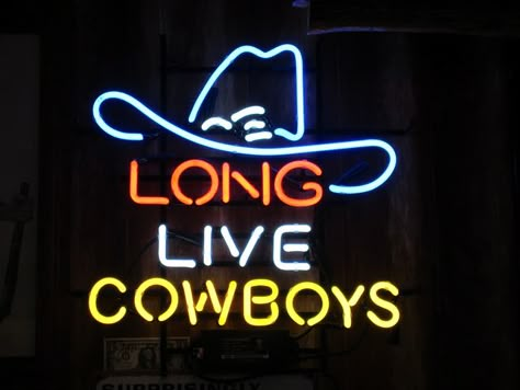 The Cowboy Way by kenjet, via Flickr Long Live Cowboys, Country Backgrounds, Man Cave Room, Western Photography, Cowboy Aesthetic, Neon Wall Signs, Western Wall Art, Western Aesthetic, Picture Collage Wall