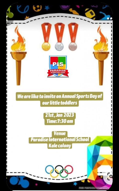 Sports Day Invitation Card School, Sports Invitation Card Design, Sports Day Invitation, Sports Invitation, English Primary School, Invitation Card Maker, Free Printable Invitations, Life Quotes Pictures, Quotes Pictures