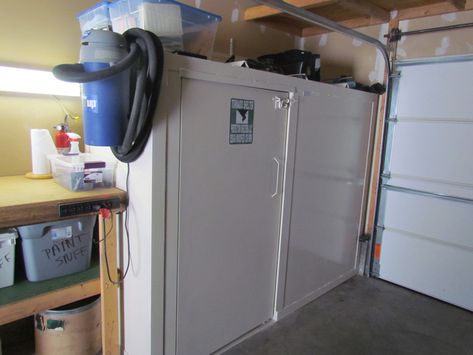 Tornado Storm Shelter (Saferoom) installed in Garage - Protection Shelters LLC. Garage Storm Shelter, Storm Shelter Ideas, Diy Storm Shelter, Inside Storm Shelter Ideas, Storm Shelter In Garage, Closet Storm Shelter, Tornado Shelter In House Diy, Tornado Shelter In House, Tornado Shelter In Garage