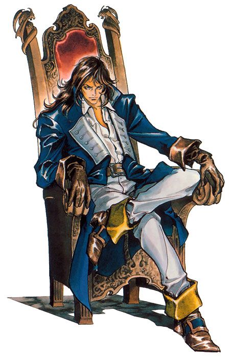 Richter Belmont on Chair - Castlevania: Symphony of the Night Richter Belmont, Castlevania Games, Castlevania Dracula, Castlevania Netflix, Alucard Castlevania, Castlevania Wallpaper, Castlevania Anime, Game Illustration, Game Concept Art