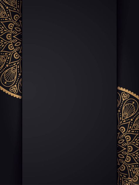 Aesthetic Black And Gold Wallpaper, Black Fon, Islamic Design Graphic, Black Background Hd, Gold Digital Art, Wedding Background Wallpaper, Ombre Wallpaper Iphone, Eid Background, Wedding Card Frames