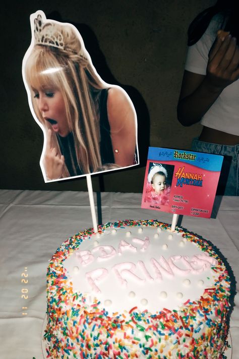 Hannah Montana Birthday Cake, Hannah Montana Party Ideas, Miley Cyrus Birthday Party, Hannah Montana Birthday Party, Hannah Montana Party, Hannah Montana Birthday, 2000s Birthday Party Theme, Hannah Montana Aesthetic, Bento Inspiration