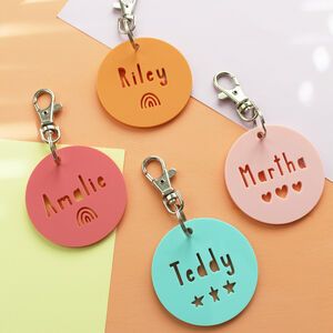 Gifts for kids | Gifts by recipient | NOTHS Acrylic Laser Cut Design, Laser Acrylic, Name Keyrings, Acrylic Accessories, Acrylic Keyring, Laser Engraved Ideas, 3d Printing Diy, Bold Accessories, Diy Crafts To Do